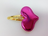 Clip corazón fucsia 1 uni.
